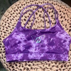 Peloton by Brittany Allen: Purple Tie-Dye Sports Bra